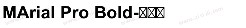 MArial Pro Bold字体转换